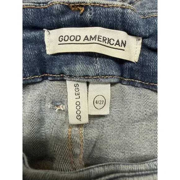 Good American Good Legs Jeans Size Womens Size 4/27 GL067t in Blue 320 - Picture 7 of 8